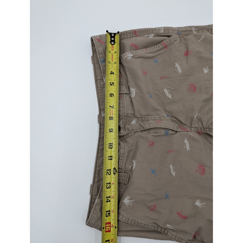 Magellan Outdoors Mens Khaki Fishing Lures Print‎ Shorts Size 30W - Picture 6 of 10